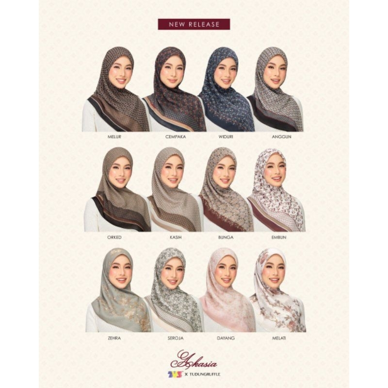 คอลเลกชันใหม่ TUDUNG RUFFLE AKASIA X TV3 CLEARANCE MERAKI VINTAGE GARDEN MALIKA COTTON VOILE