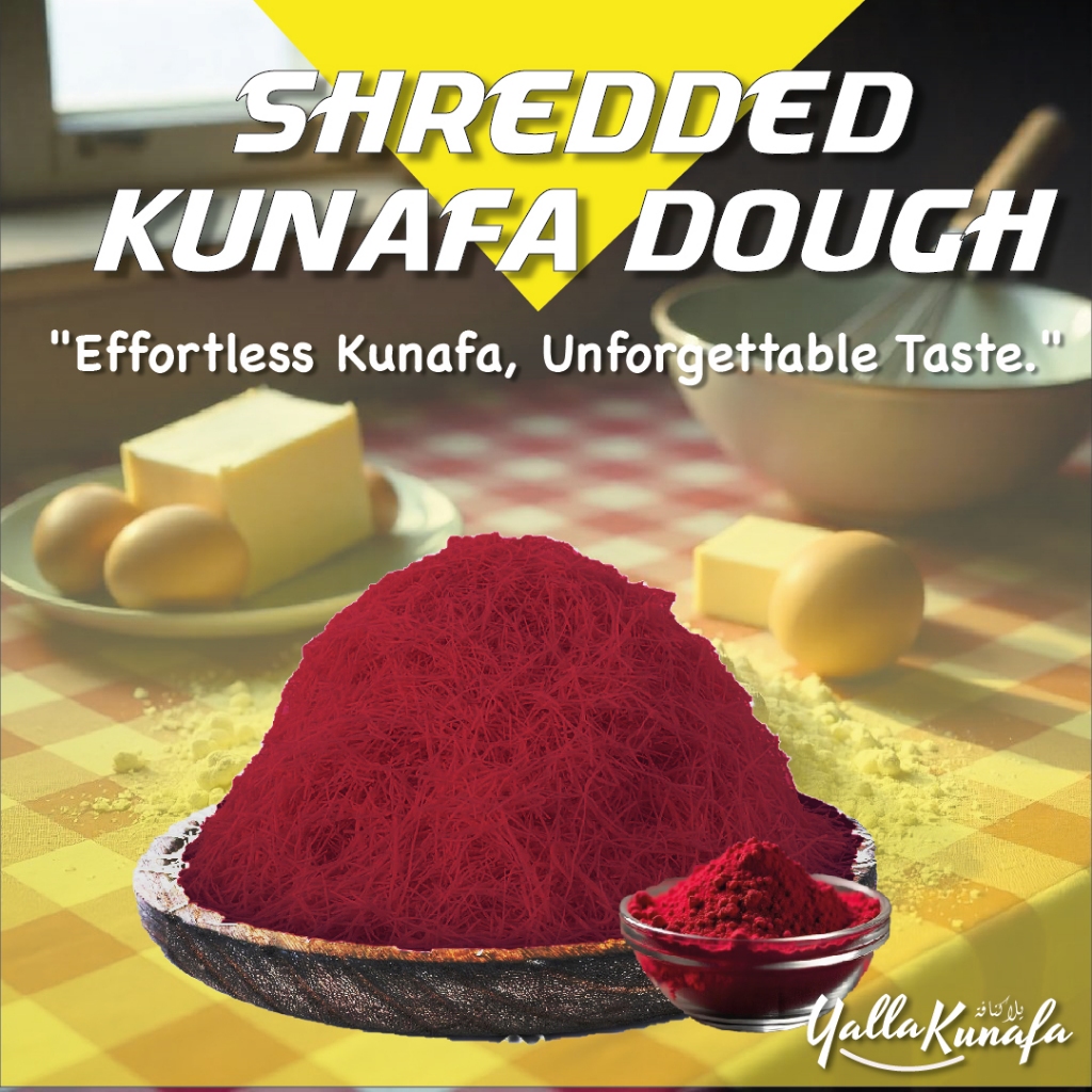 Shredded Kunafa Dough / Pastry / Kataifi Red Velvet Shredded Kunafa Dough 500g - 1Kg by Yalla Kunafa