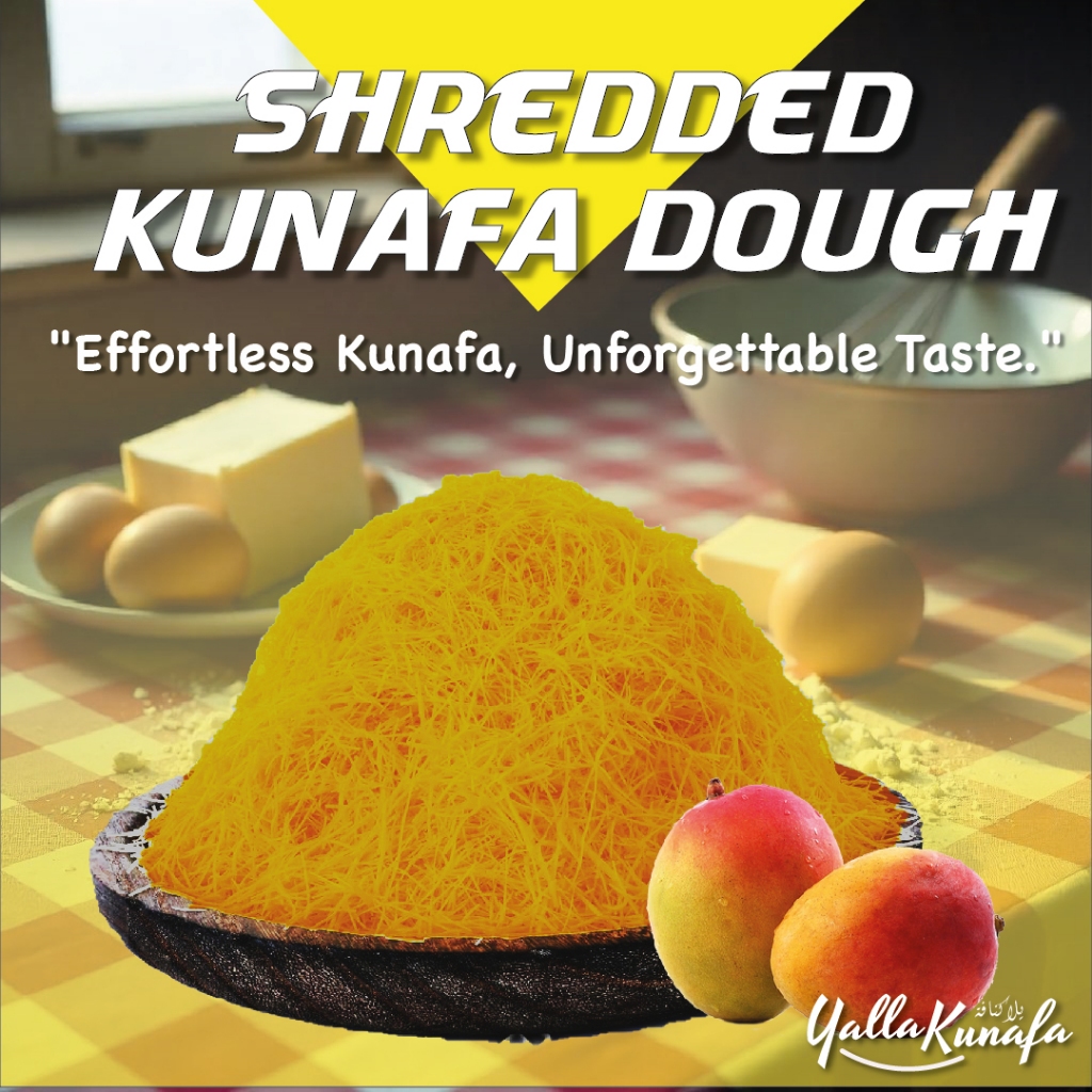 Shredded Kunafa Dough / Pastry / Kataifi Mango Flavor Shredded Kunafa Dough 500g - 1Kg by Yalla Kuna