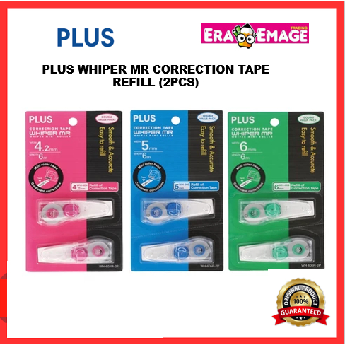PLUSWHIPER MR WH-604R / WH-605R / WH-606R 6M CORRECTION TAPE REFILL TWIN PACK