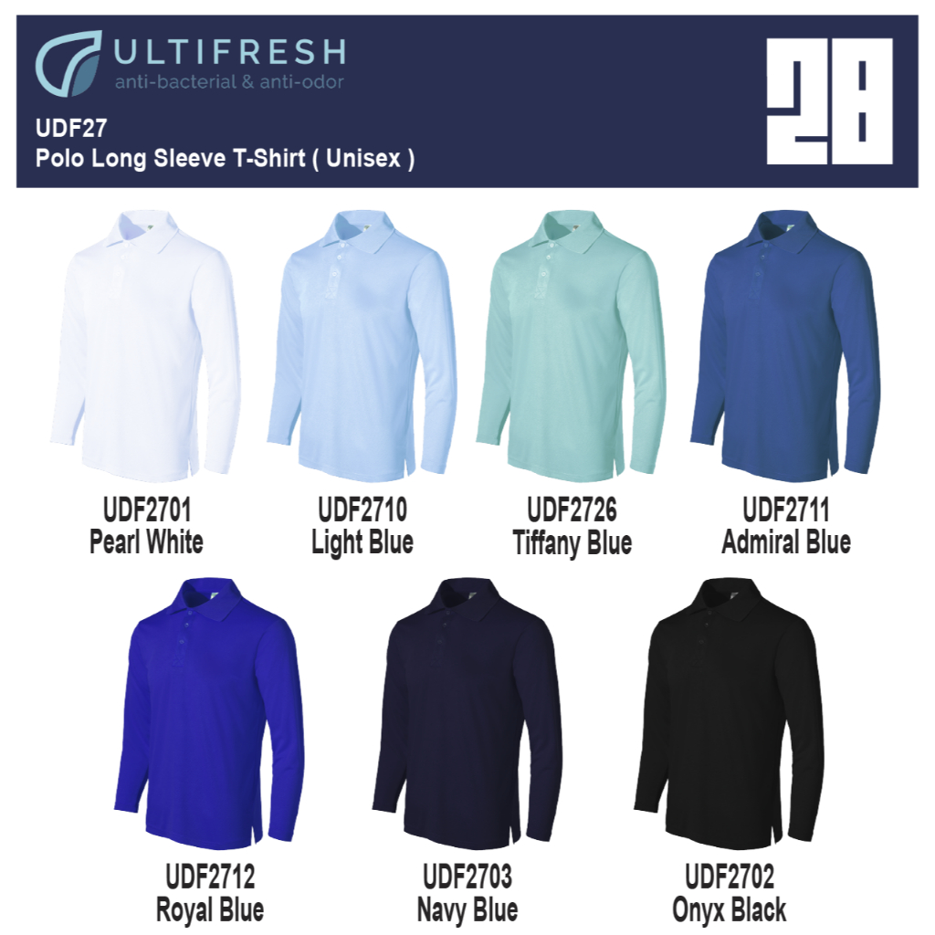 CLUB 28 UDF27 เสื้อยืดโปโลแขนยาว