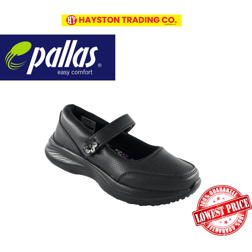 PALLAS JAZZ Kasut Sekolah Hitam Perempuan Girls Black School Shoes 036 BK