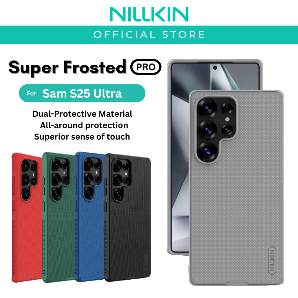 Nillkin Super Frosted Shield Pro สําหรับ Samsung S25 Ultra/S25+/S25/S24 FE/S24 Ultra/S24+/S24 เคสป้อ