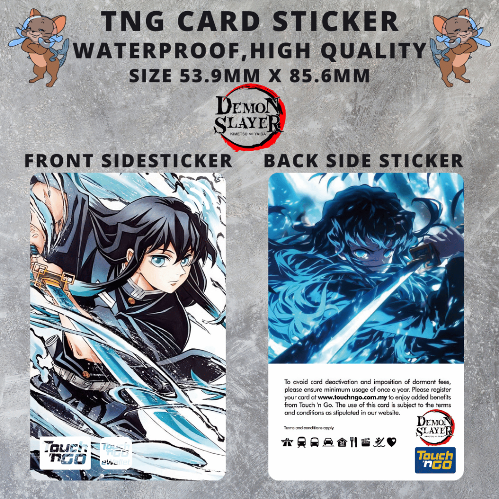 Demon Slayer Muichiro Tokito - สติ๊กเกอร์การ์ด/สัมผัส n Go Card Sticker Cover