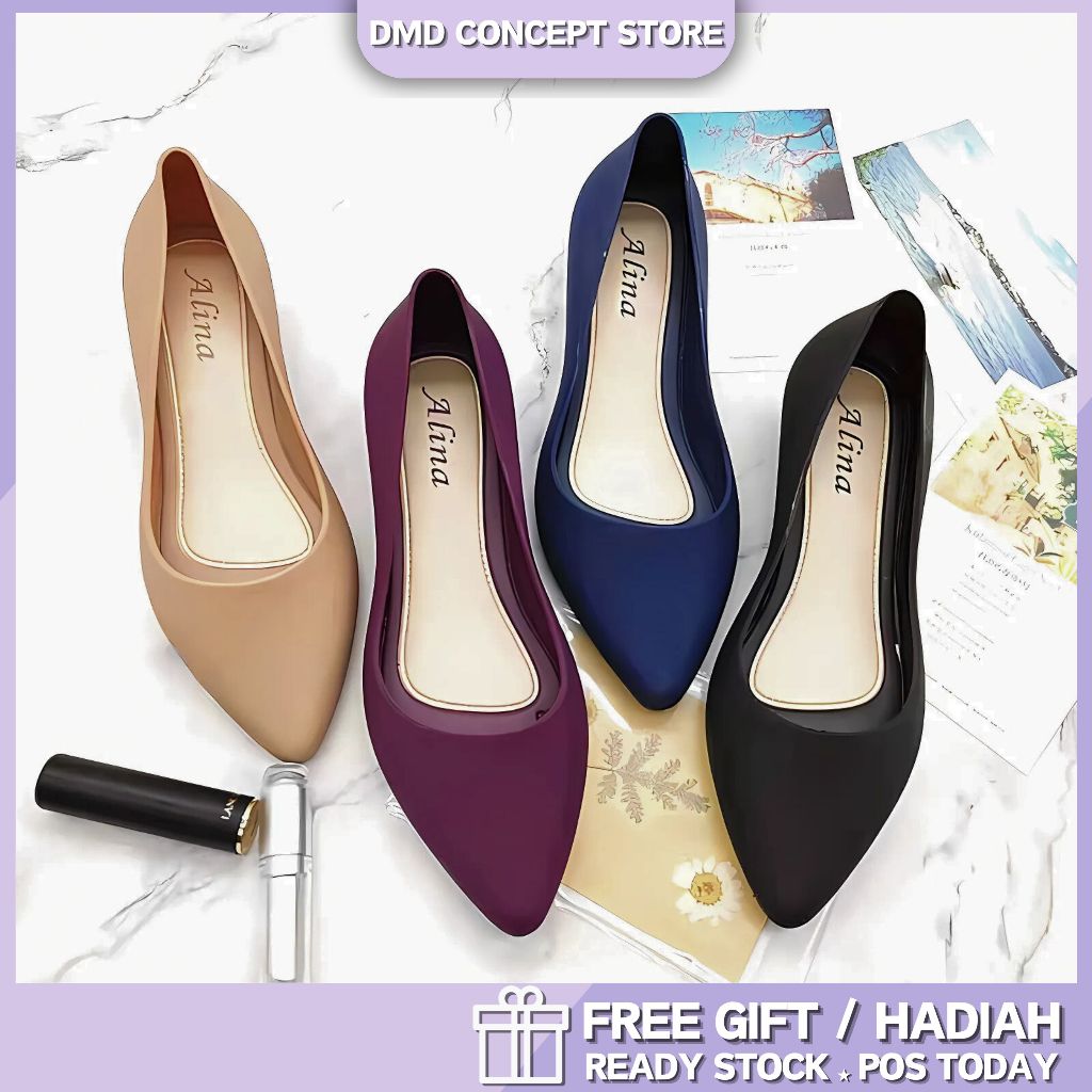 Jelly Shoes Fashion Wedges Shoes Wanita รองเท้าส้นสูงสีแดงผู้หญิง Kasut Wedges Perempuan 021