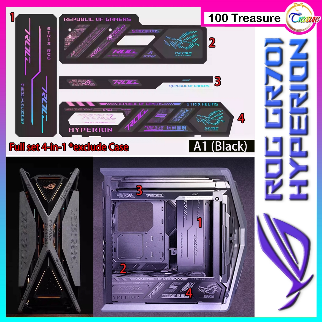 ASUS ROG GR701 Hyperion Case Theme Set บอร์ดไฟ CPU AURA RGB ARGB GPU Backplate 5V ARGB - ชุด 4-in-1
