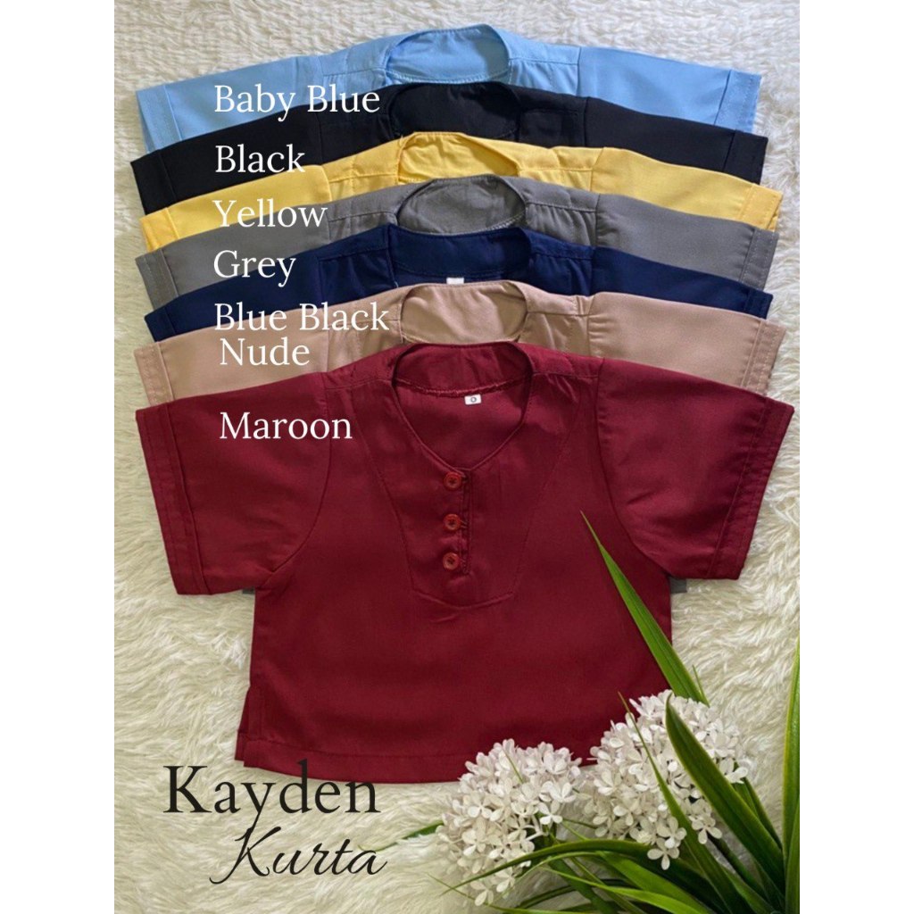 KAYDEN KURTA สําหรับเด็กผ้าฝ้ายคุณภาพสูง UNTIL 11Y