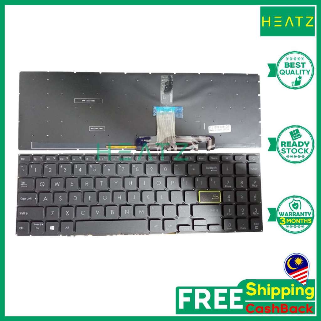 Asus Vivobook S533 S533E S533EA S533F S533FA E510M แป้นพิมพ์แล็ปท็อป