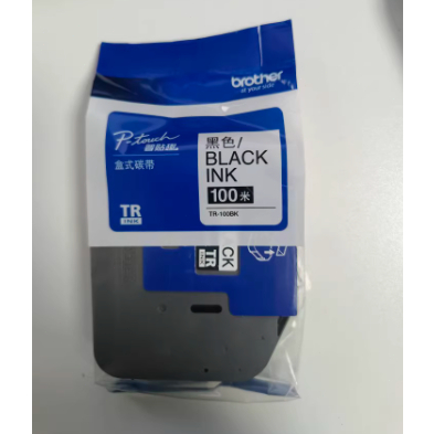 TR-100BK TR100BK หลอดพิมพ์หมึกริบบิ้น Blcak ใช้งานร่วมกับ Brother P-touch ป้ายเทปสําหรับ PT-E800T PT