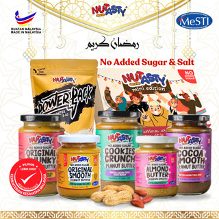 NUTASTY PEANUT BUTTER AND ALMOND BUTTER NO SUGAR - MENTEGA KACANG DAN BADAM TANPA GULA HOMEMADE MALAYSIA 花生酱不加糖
