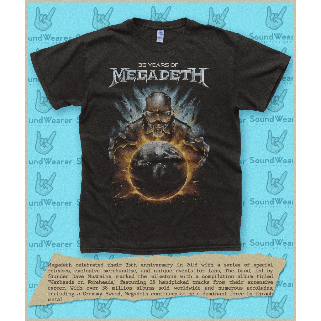 Megadeth 2018 35 Years of Megadeth Band Tshirt