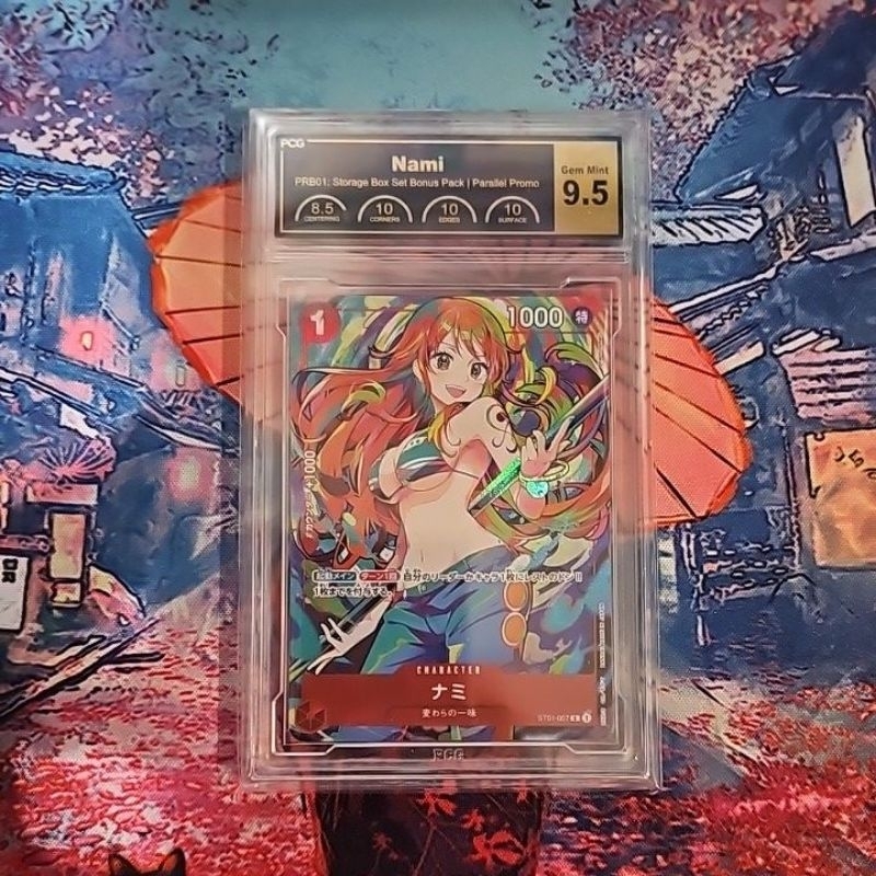 Nami C ST01-007 กล่องเก็บของที่ดีที่สุดชุด One Piece ญี่ปุ่น PCG PSA GEM MINT 10 9.5 SUPERSLAB