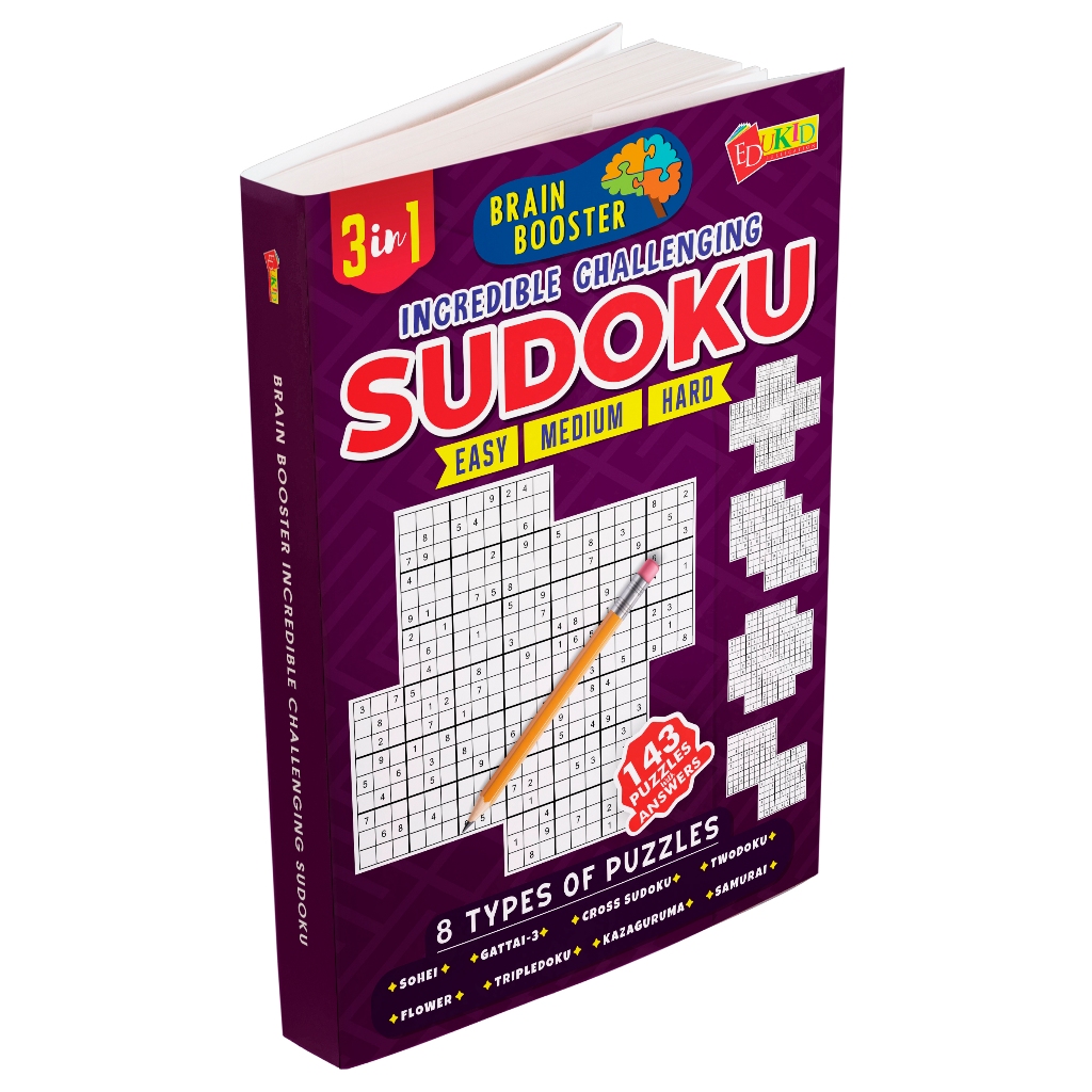 BRAIN BOOSTER SUDOKU INCREDIBLE (142 SUDOKU /PUZZLES)