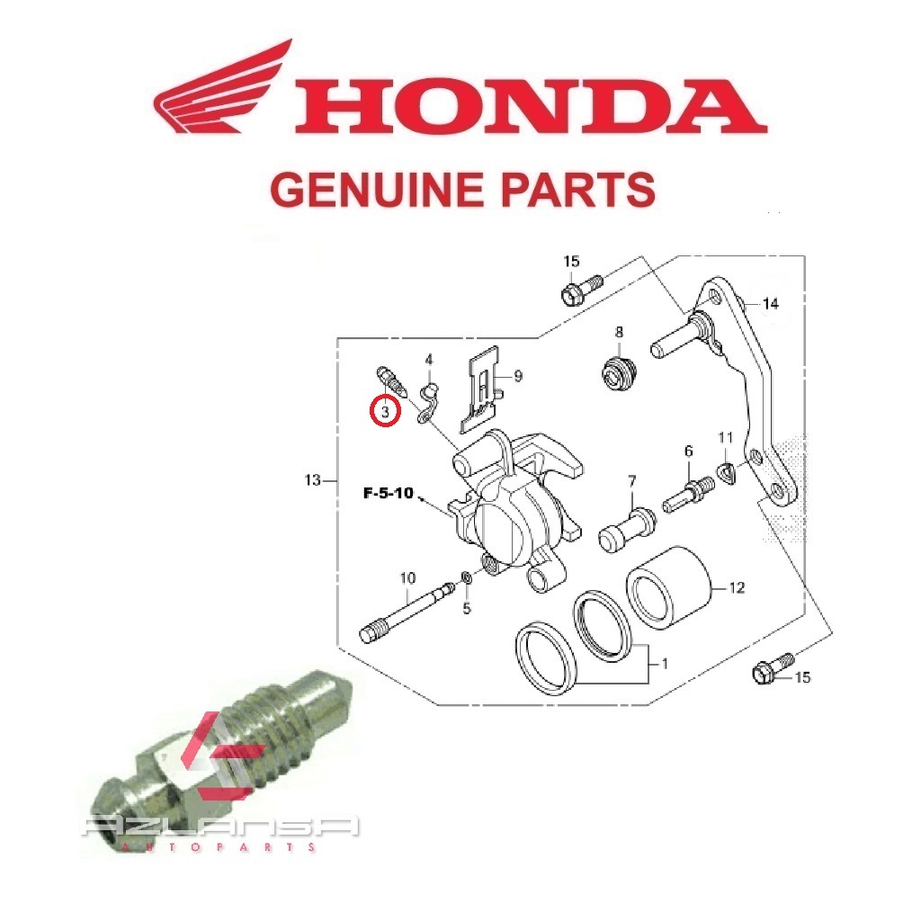 Screw Bleeder ( 43352-568-003 ) RS150R V1 V2 V3, RS-X V1 V2, CBR150R, ADV 150, ADV 160 & Vario 160 💯