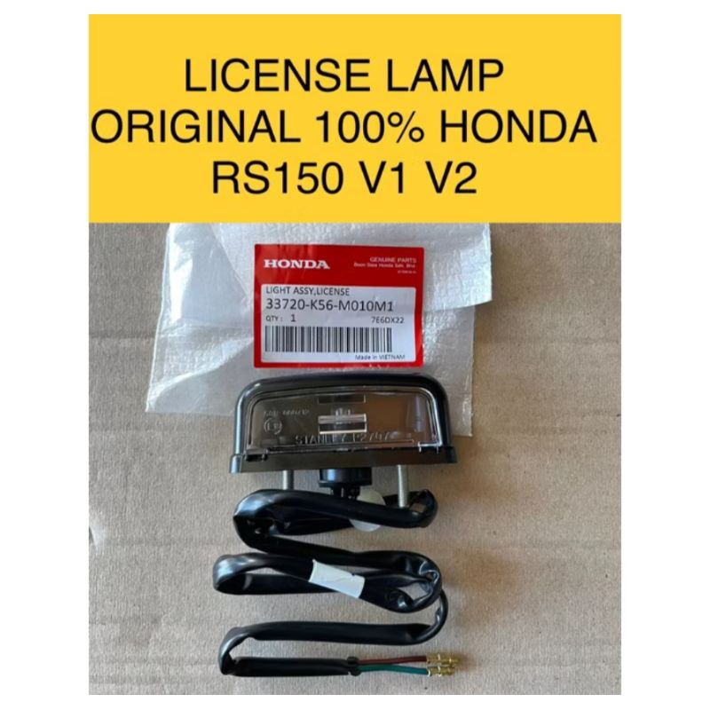 RS150 LICENSE LAMPU NUMBER PLAT 100% สําหรับ RS150 V1 V2 33720-K56-M01
