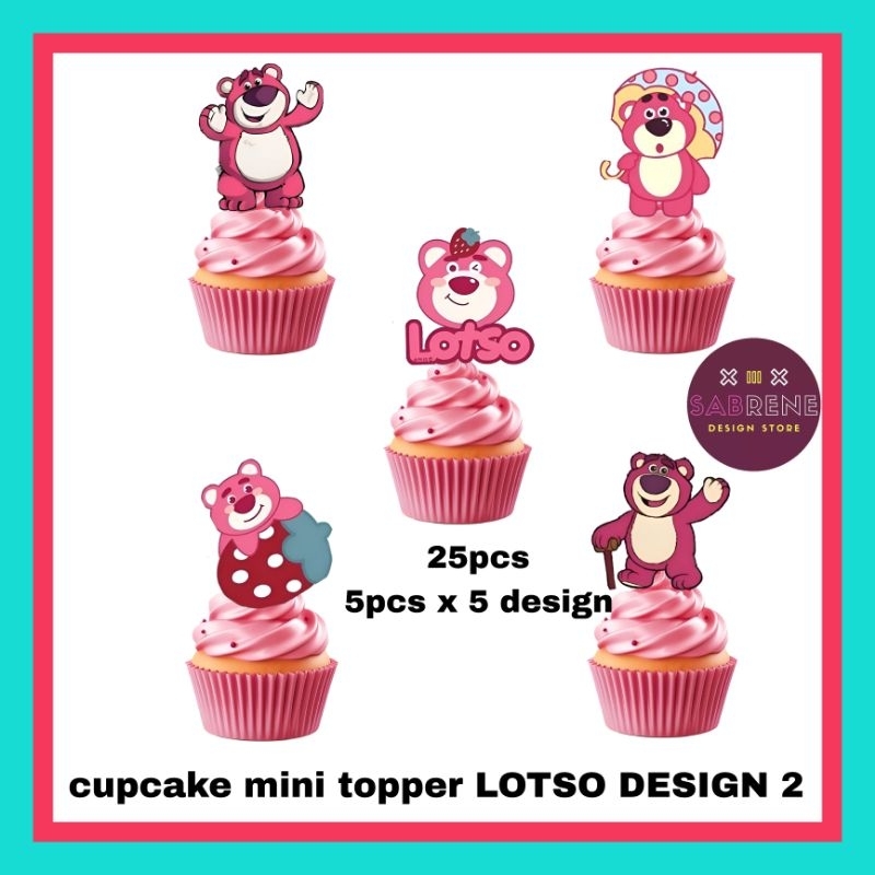 Cupcake Mini Topper LOTSO DESIGN 2 25 ชิ้น