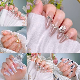 B. 财阀千金款，2025年新款 百搭显白气质款，无论是日常或派对都能轻松驾驭 Nails Fashion fake nails Waterproof Handmade nails 美甲 Fake n