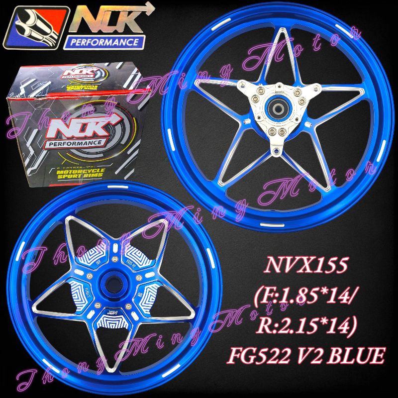 NLK Performance FG522 V2 CNC Forged Sport Rim, NVX155 (F:185*14/ R:2.15*14)