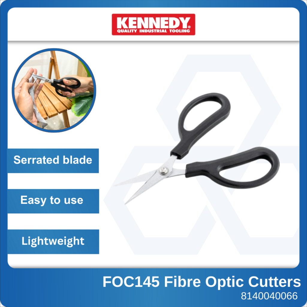 KENNEDY FIBRE OPTIC SHEARS CUTTER SERRATED BLADE 160 มม. Gunting Fiber Telekom
