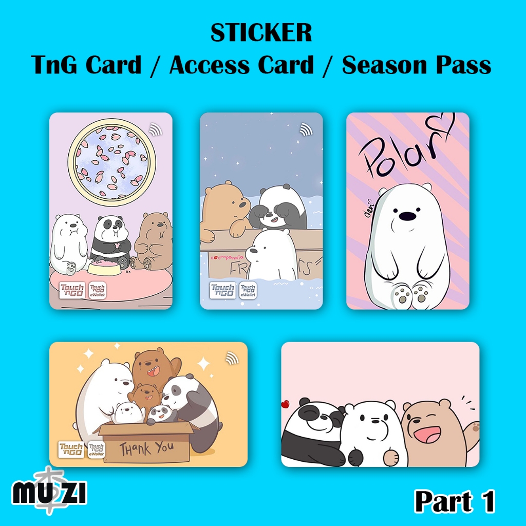 WBBear TnG การ์ดสติกเกอร์ (ตอนที่ 1) NFC STICKER กันน้ําหนา Hard Quality WBBear Touch n Go STICKER