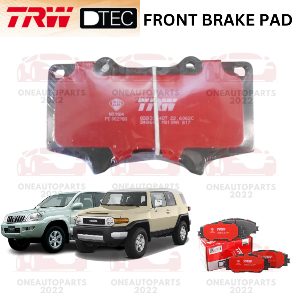 TRW DTEC ผ้าเบรคมาตรฐานระดับพรีเมียม TOYOTA FJ CRUISER GSJ15 LANDCRUISER KDJ120 KDJ121 VZJ121 GRJ121