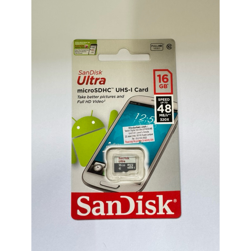 SanDisk / Samsung - SD / micro SD - การ์ดหน่วยความจํา 16GB / 32GB