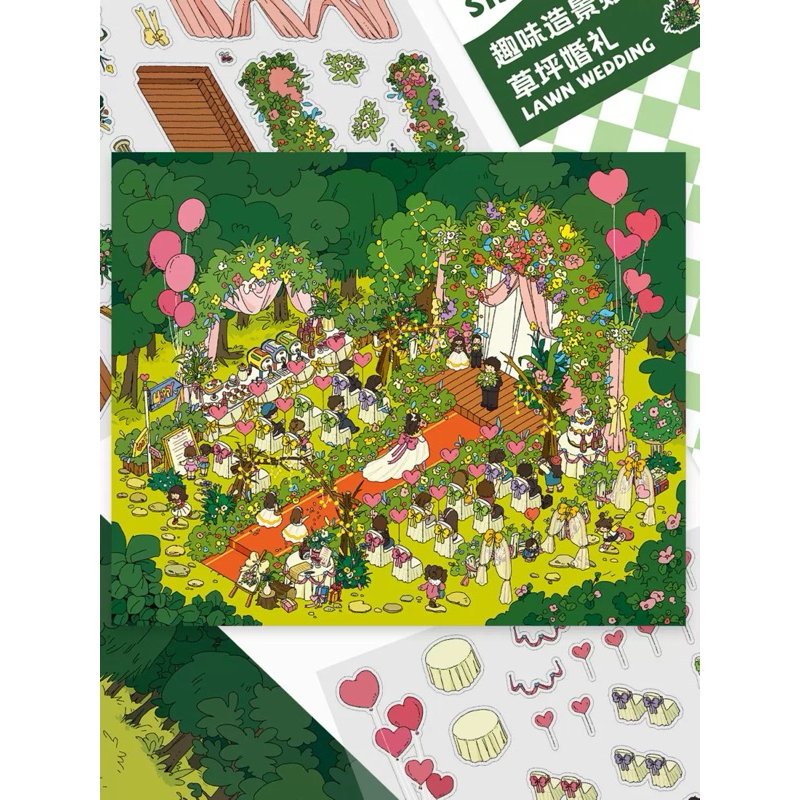 造景贴纸草坪婚礼 I Shinjodu I Scene Deco Sticker I