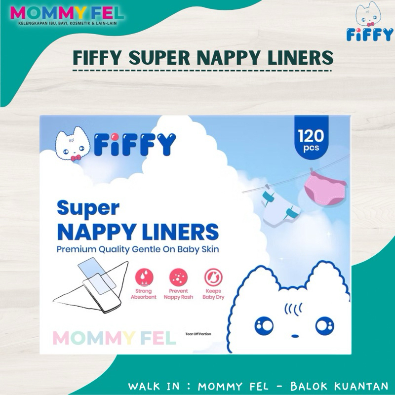 FIFFY SUPER NAPPY LINERS (120S)