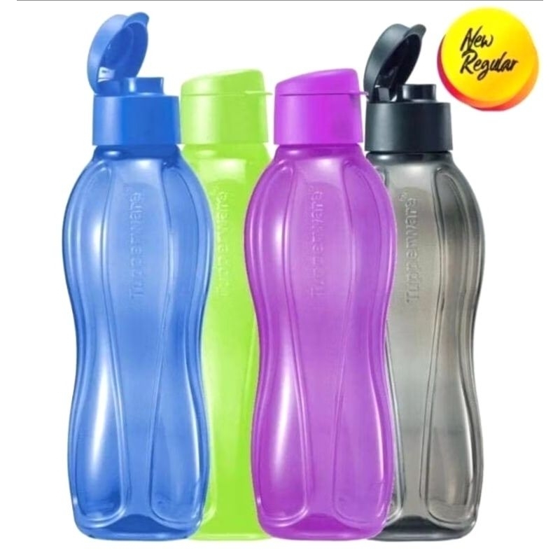 TUPPER Eco Water Bottle Flip Top 1L (2) Blue & Purple Colour หรือ Green & Black