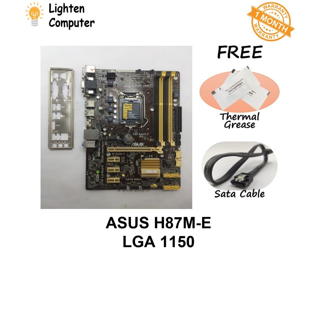 เมนบอร์ด ASUS H87M-E H87 LGA 1150 INTEL 4th Gen mATX Micro ATX