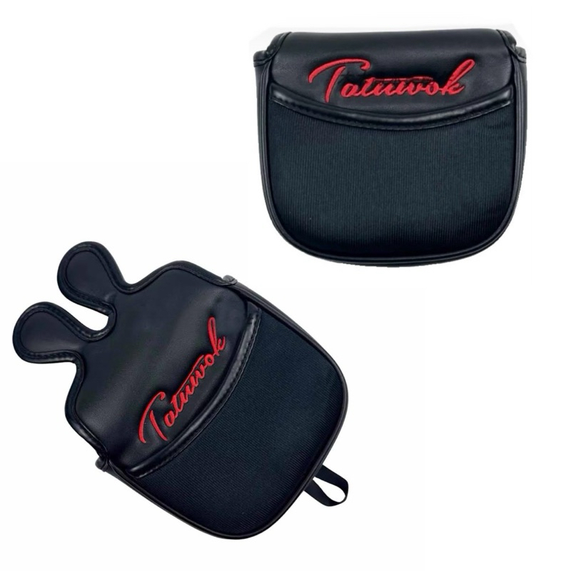 กอล์ฟเพลากลางสแควร์ Mallet Putter Headcover - แม่เหล็ก (สีดํา) เพลากลาง 2 หู Spider Scotty Cameron E
