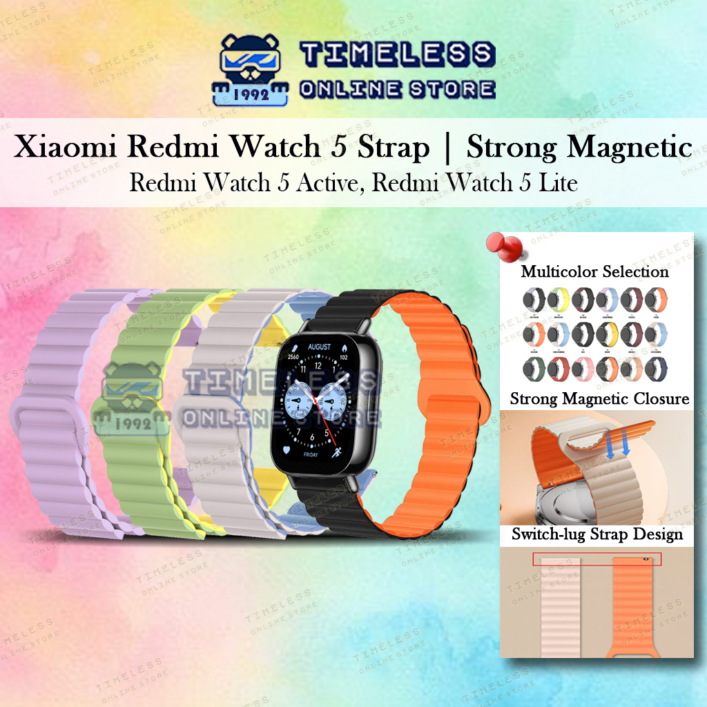 🇲🇾 สาย Xiaomi Redmi Watch 5 Active / 5 Lite, สายแม่เหล็กคุณภาพสูง 22 มม., 15 สี (Xiao Mi 5active 5li