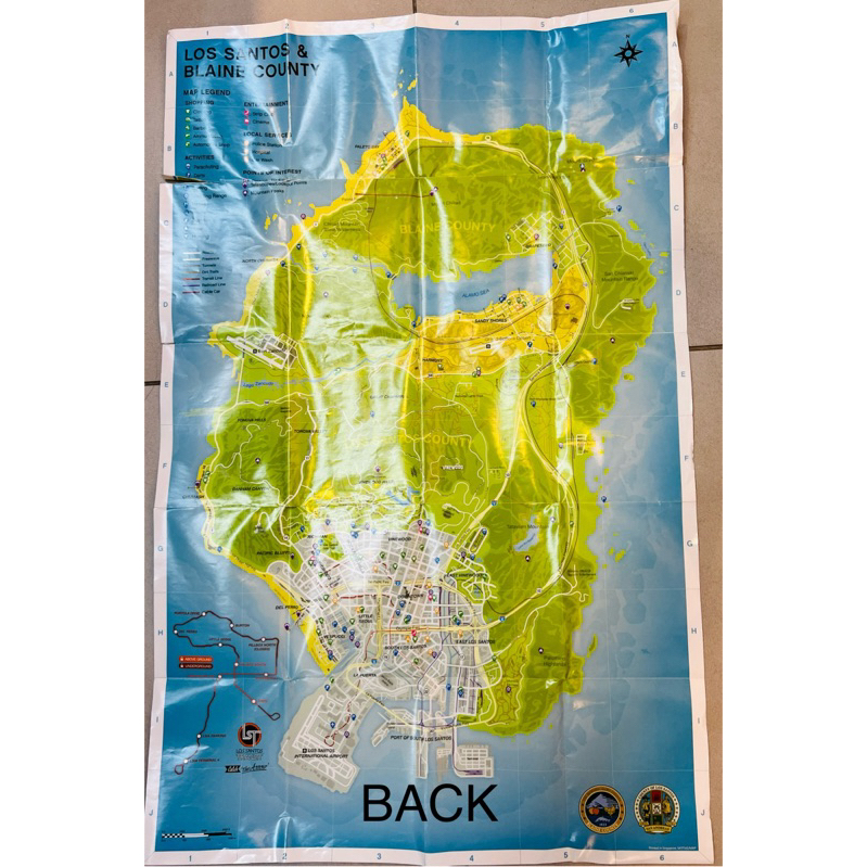 มือ2 PS4 GTA V Map NoDisc ConditionHadDented&FlipSign