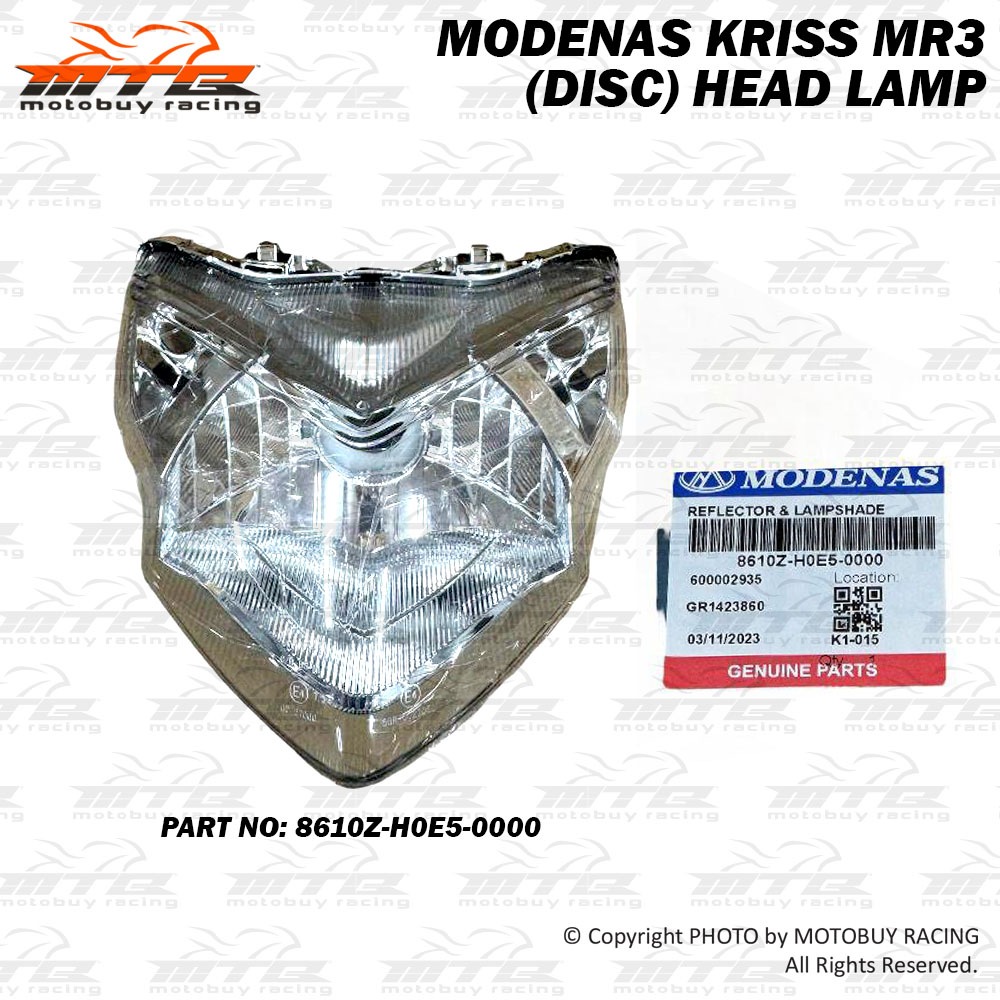 HEADLAMP MR3 HEAD LAMP MR3 HEAD LIGHT MR3 โมเด็ม MR3 DISC