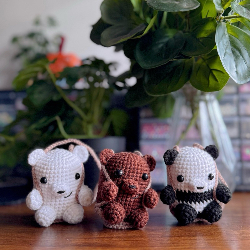 พวงกุญแจ We Bare Bear มีห้อย+สายยาว