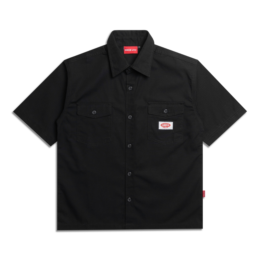 เสื้อเชิ้ตทํางาน Ripstop โลโก้ Once LTD