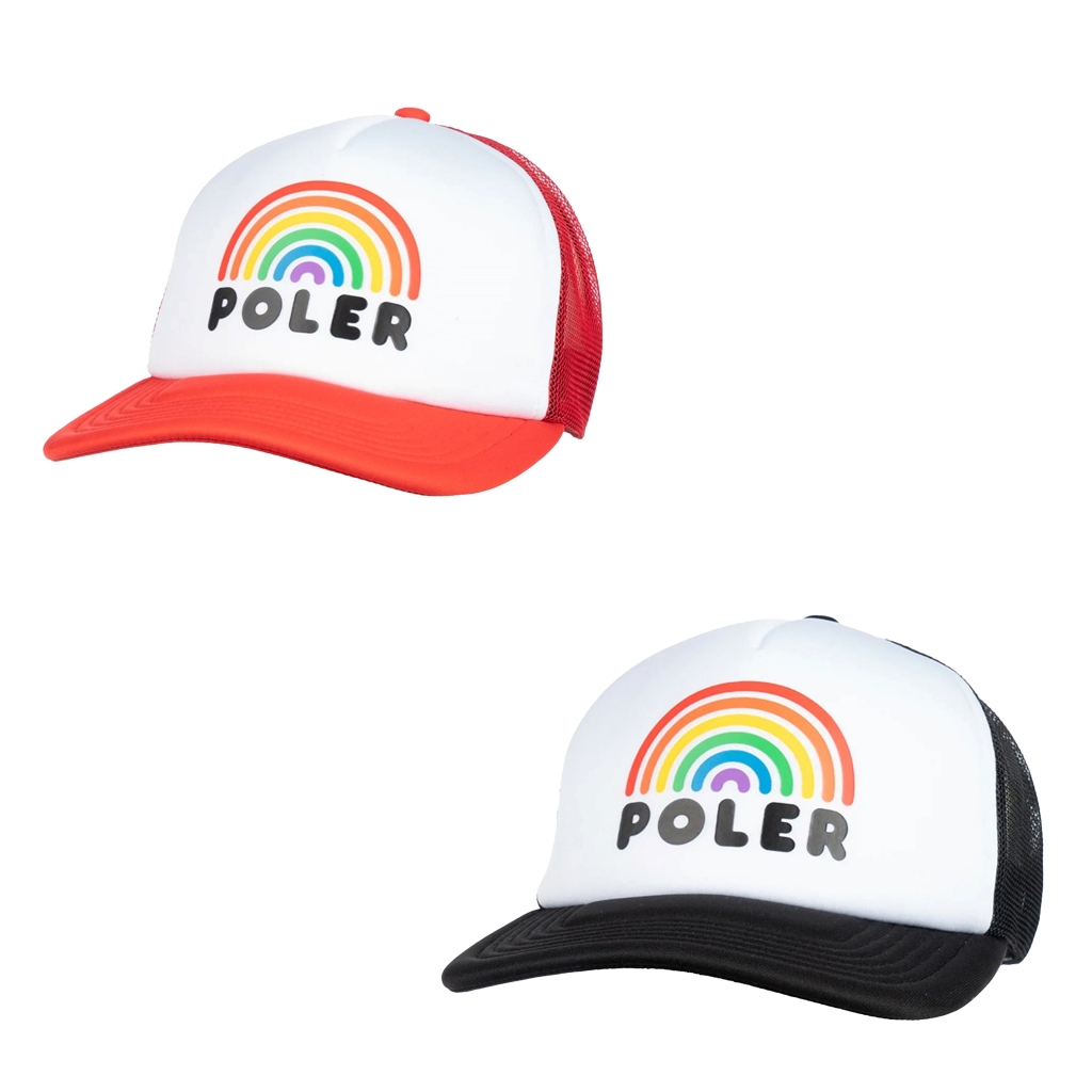 หมวก Poler Rainbow Trucker ( แดง / ดํา )
