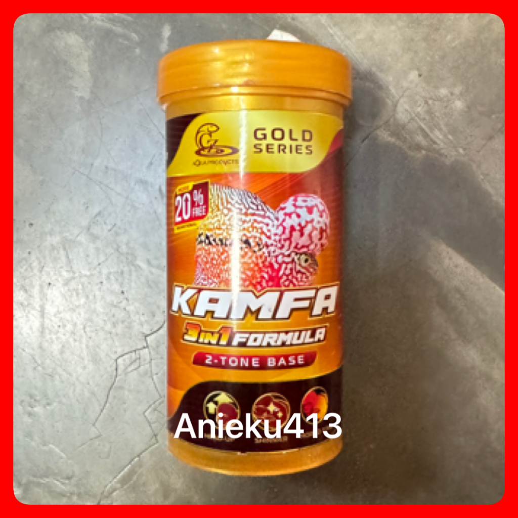 CZ AQUA 3 IN 1 2 TONE/RED BASE FLOWERHORN KAMFA อาหารปลา - 100G (PROMOTE HEAD UP, PEARL SHINING, PRO