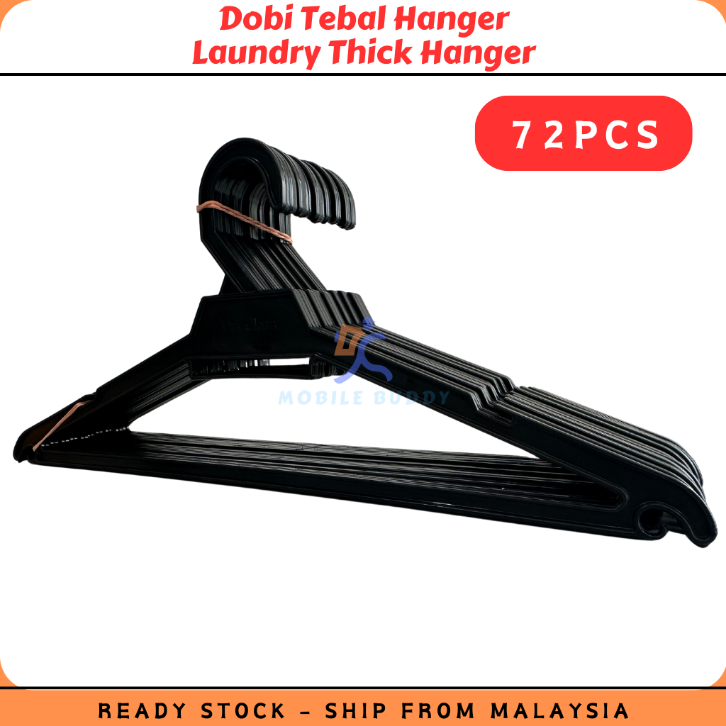 [72 ชิ้น] Dobi Laundry Hanger House Hanger เสื้อยืด Gantung Pakaian สําหรับครัวเรือน ปลีกและจัดเก็บ