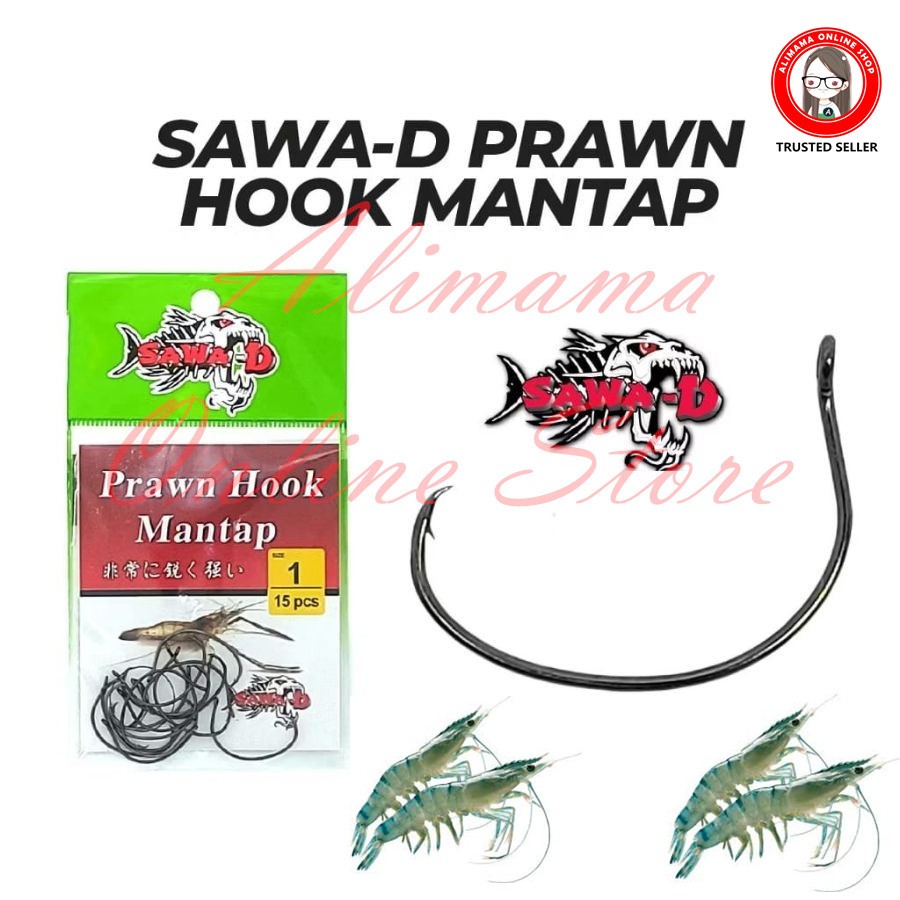 MATA SAW-D PRAWN HOOK MANTAP HOOK GALAH SAWAD ตะขอ