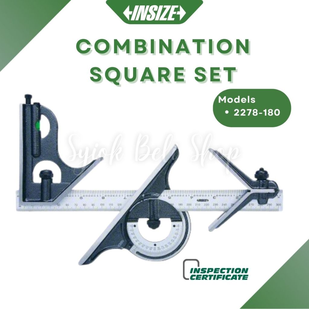 INSIZE COMBINATION SQUARE SET INSIZE 2278-180