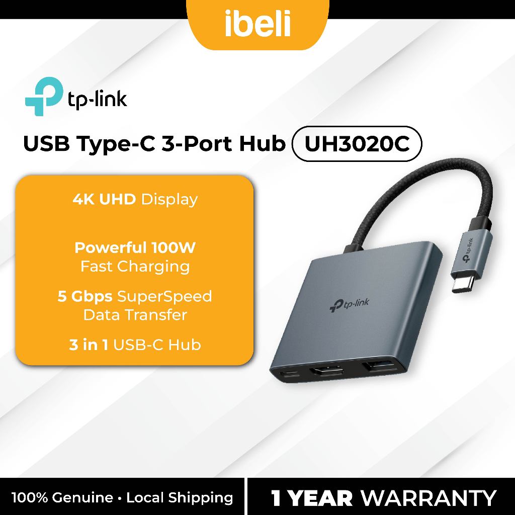 TP-LINK UH3020C USB TYPE-C 3-PORT HUB