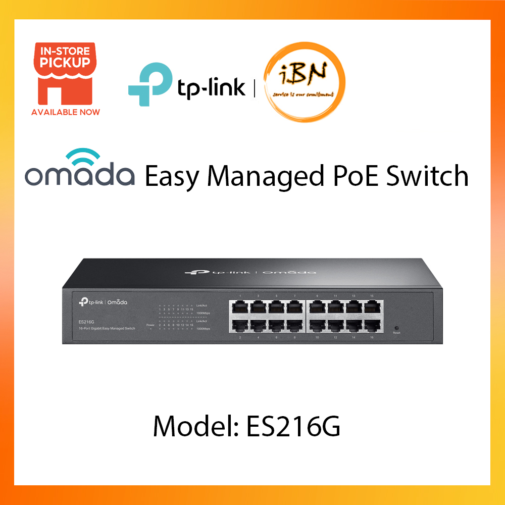 TP-Link ES216G Omada 16-Port Gigabit Easy Managed Switch @ IBN
