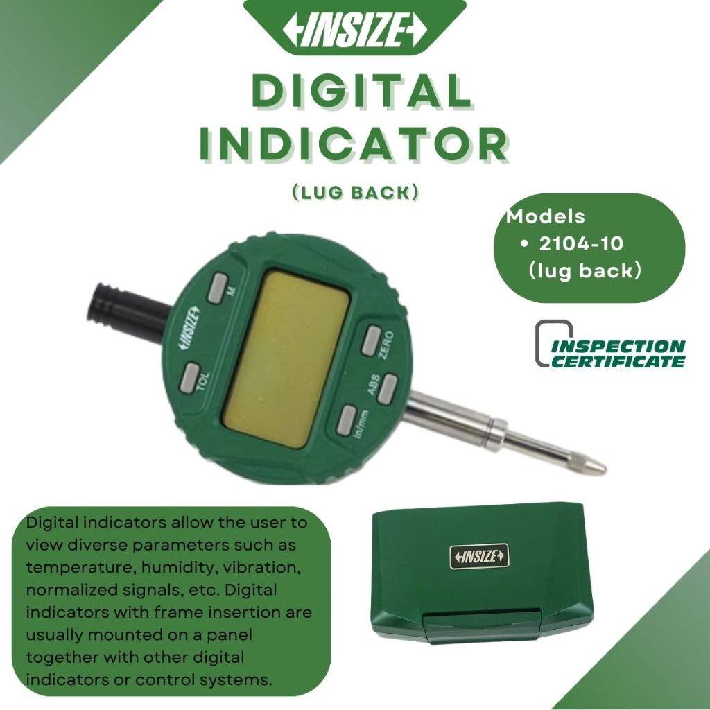 INSIZE DIGITAL INDICATOR (LUG BACK) INSIZE 2104-10