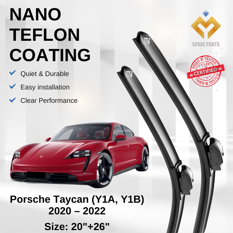 Porsche Taycan (Y1A, Y1B) 2020-2022 Premium Japan Tech Car Wiper Accessories 20"+26 Type 01/04 Clip-