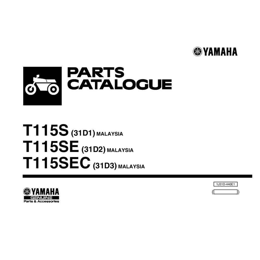 Yamaha SRL115 / SRL115Z / SRL115ZR / SRL115FI อะไหล่ Catalogue / Buku Part Katalog SRL115 การใช้ฉีด 