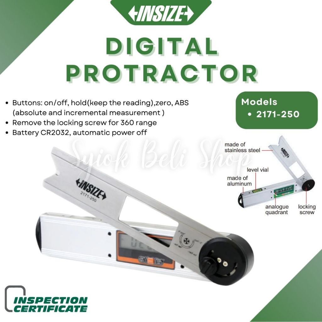 INSIZE DIGITAL PROTRACTOR INSIZE 2171-250