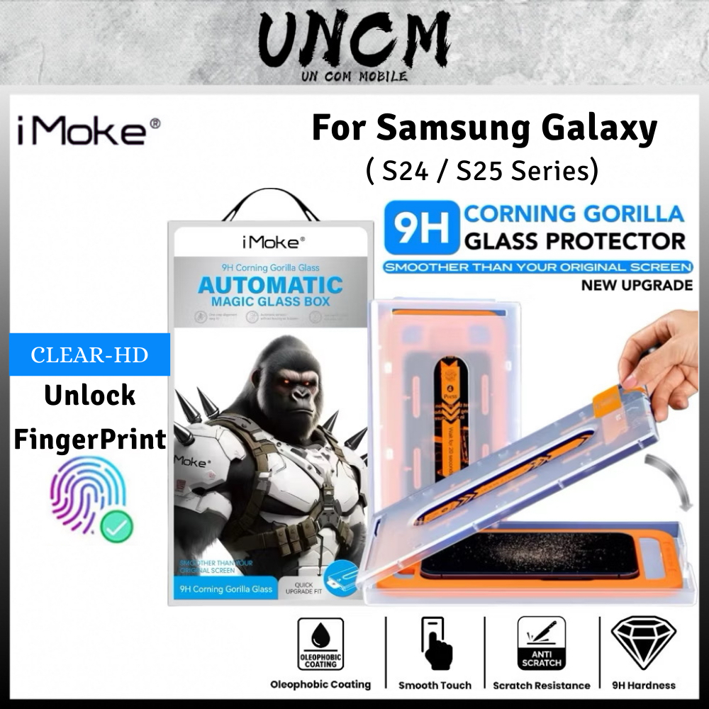 IMoke 9H Corning Gorilla กระจกนิรภัยสําหรับ Samsung Galaxy S25 Ultra/S25Plus/S25/S24 Ultra/S24Plus/S