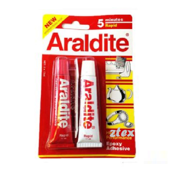 2 x 15ml Araldite Rapid 5 นาที High Performance Epoxy กาวกาวสีแดง/Araldite 速 5 นาทีสีกาว Sticky剂 สีแ