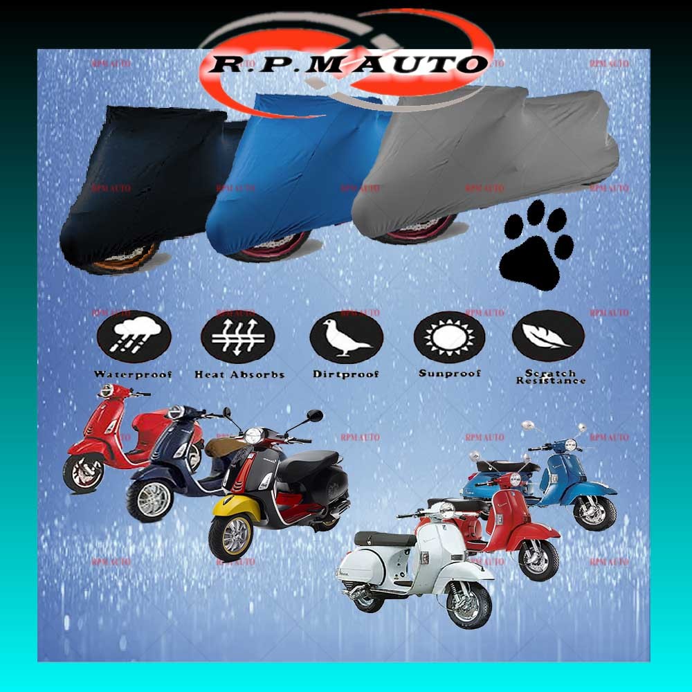 VESPA ผ้าคลุมมอเตอร์ไซค์กันน้ํา Slimut PRIMAVERA-50 125 PRIMAVERA-150 PX-125 PX-150 PX-200